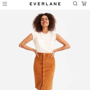 The Button Fly Corduroy Skirt